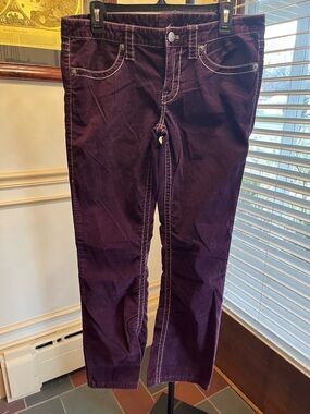 LONDONJEAN Corduroy Pants in Plum